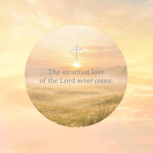 Lamentations 3:22 Christian Faith Bible Verse Ronde Sticker