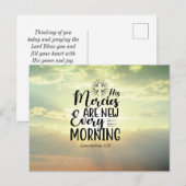 Lamentations 3:23 Zijn genootschappen zijn elke oc Briefkaart (Voorkant / Achterkant)