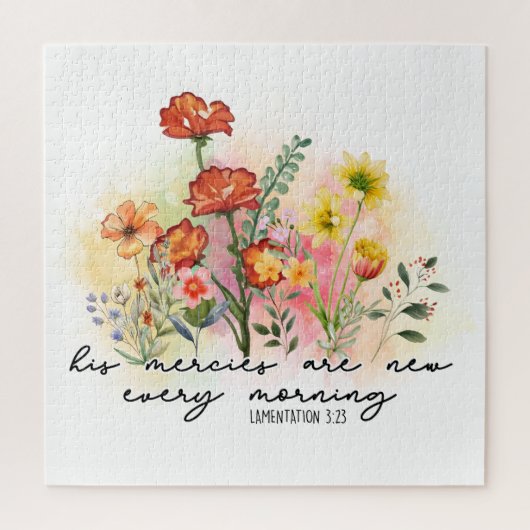 Lamentations 3:23 Zijn genootschappen zijn elke oc Legpuzzel (Verticaal)