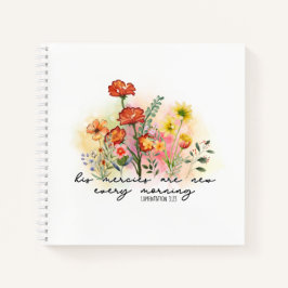 Lamentations 3:23 Zijn genootschappen zijn elke oc Notitieboek