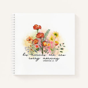 Lamentations 3:23 Zijn genootschappen zijn elke oc Notitieboek