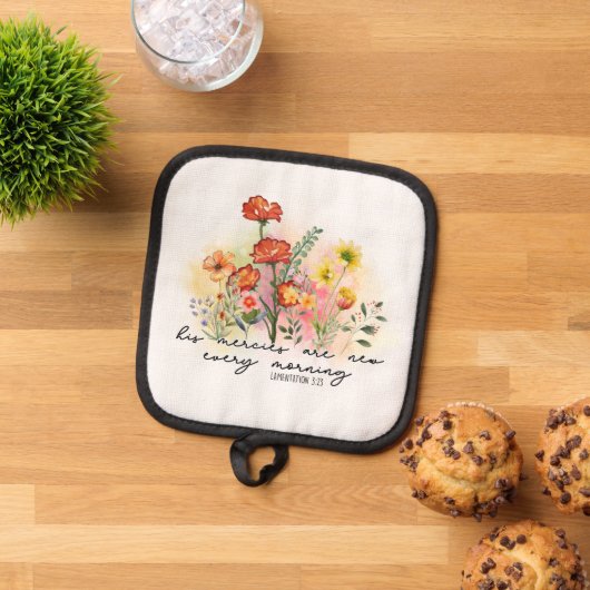 Lamentations 3:23 Zijn genootschappen zijn elke oc Pannenlap (Top down)