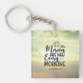 Lamentations 3:23 Zijn genootschappen zijn elke oc Sleutelhanger (Voorkant)