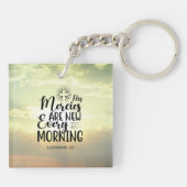 Lamentations 3:23 Zijn genootschappen zijn elke oc Sleutelhanger (Achterkant)