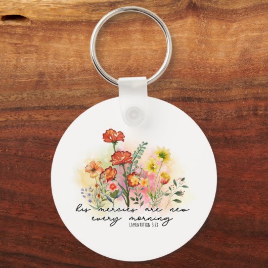 Lamentations 3:23 Zijn genootschappen zijn elke oc Sleutelhanger (Voorkant)