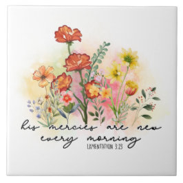 Lamentations 3:23 Zijn genootschappen zijn elke oc Tegeltje