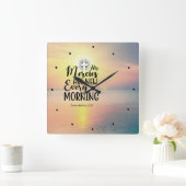 Lamentations 3:23 Zijn genootschappen zijn elke oc Vierkante Klok (Huis)