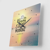 Lamentations 3:23 Zijn genootschappen zijn elke oc Vierkante Klok (Hoek)