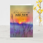 Lamentations 3:23 Zijn genootschappen zijn nieuwe  Kaart (Gele Bloem)