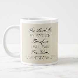 Lamentations 3:24 Hope Bible Verse Mug Grote Koffiekop