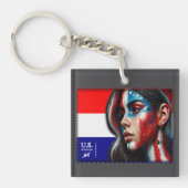  L'Amerique - Hisp Acryl Sleutelhanger (Voorkant)