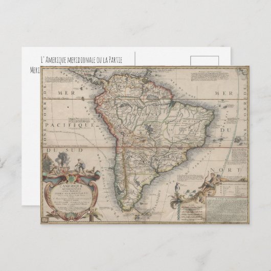 L'Amerique Meridionale (1689) Briefkaart (Voorkant / Achterkant)