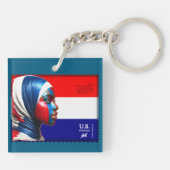 L'Amerique - Mslm Acryl Sleutelhanger (Achterkant)