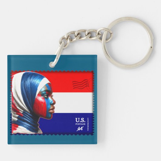  L'Amerique - Mslm Acryl Sleutelhanger (Achterkant)