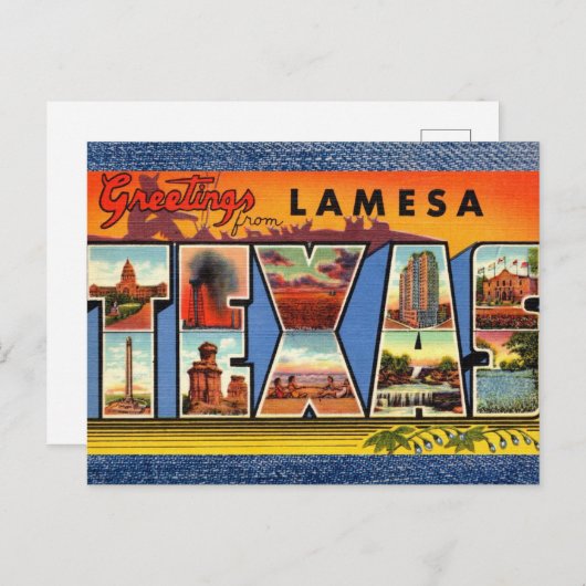 Lamesa TX Briefkaart (Voorkant / Achterkant)