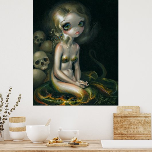 Lamia ART PRINT vampire snake serpent (Keuken)