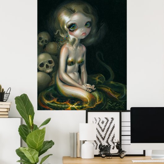 Lamia ART PRINT vampire snake serpent (Thuiskantoor)