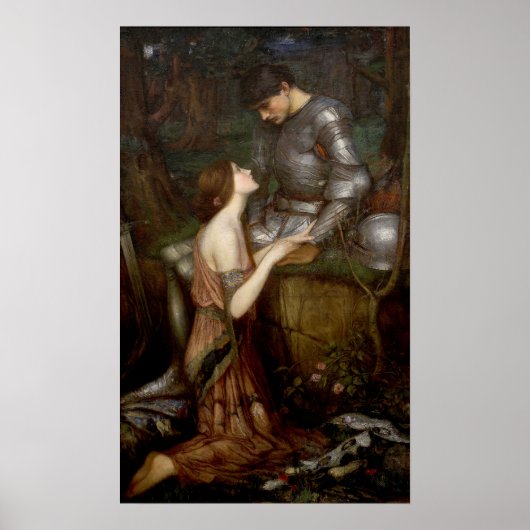 Lamia door John William Waterhouse Poster (Voorkant)