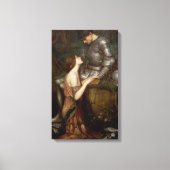 Lamia en de Soldier (door John William Waterhouse) Canvas Afdruk (Voorkant)