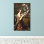 Lamia en de Soldier (door John William Waterhouse) Canvas Afdruk (Insitu (Houten vloer))