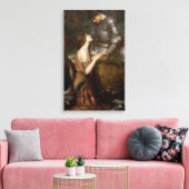 Lamia en de Soldier (door John William Waterhouse) Canvas Afdruk (Insitu (Woonkamer))