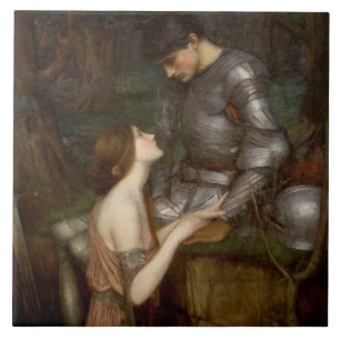 Lamia en de Soldier (door John William Waterhouse) Tegeltje