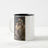 Lamia en de Soldier - John William Waterhouse Tweekleurige Koffiemok (Voorkant links)