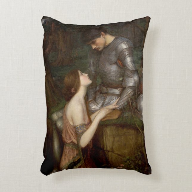 Lamia en de Soldier van John William Waterhouse Accent Kussen (Voorkant(Verticaal))