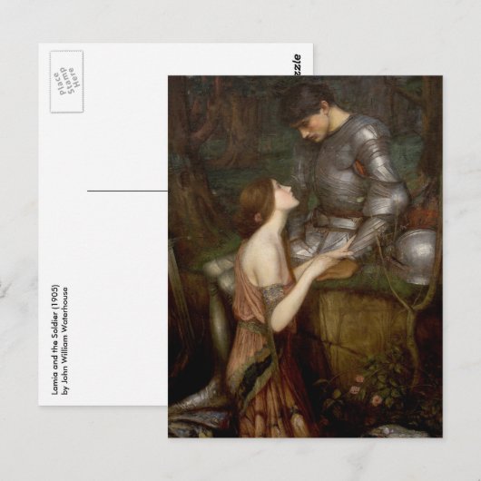 Lamia en de Soldier van John William Waterhouse Briefkaart (Voorkant / Achterkant)