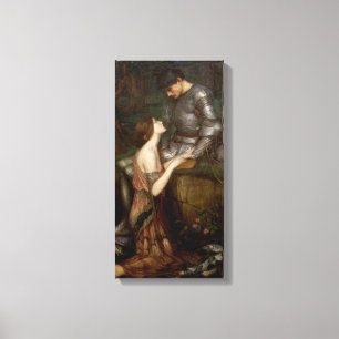 Lamia en de Soldier van John William Waterhouse Canvas Afdruk
