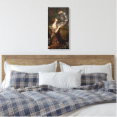 Lamia en de Soldier van John William Waterhouse Canvas Afdruk (Insitu (Slaapkamer))