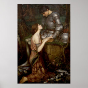 Lamia en de Soldier van John William Waterhouse Poster
