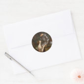 Lamia en de Soldier van John William Waterhouse Ronde Sticker (Envelop)