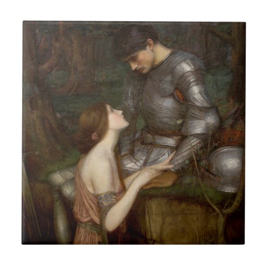 Lamia en de Soldier van John William Waterhouse Tegeltje (Voorkant)