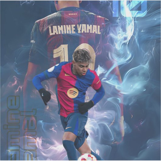 Lamine yamal Barcelona football speler Sticker (Voorkant)