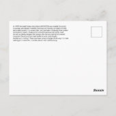 Lamington-ontvanger Briefkaart (Achterkant)