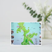 lamma - eilandkaart briefkaart (Staand voorkant)