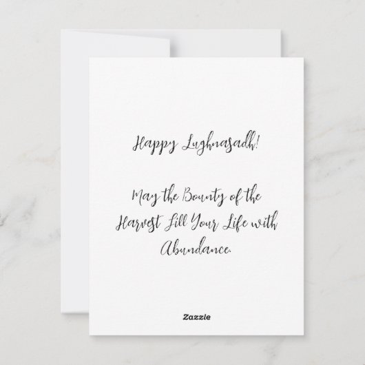 Lammas Harvest - Nordic Retro Pagan Holiday Kaart (Achterkant)
