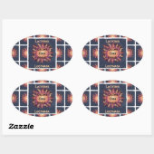 Lammas/Lughnasa Sun Harvest Pagan Ovale Sticker (Vel)