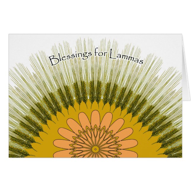 Lammas Lughnasadh Barley Harvest Kaart (Voorkant Horizontaal)