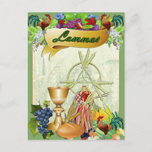 Lammas Lughnasadh Pagan Fantasy Art Briefkaart (Voorkant)