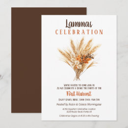 Lammas Pagan Herfst Oogst Tarwe Boeket Kaart