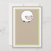 lammeren Baby shower Kaart (Achterkant)