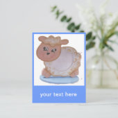 lammeren briefkaart (Staand voorkant)