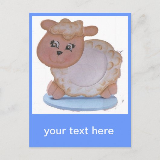 lammeren briefkaart (Voorkant)