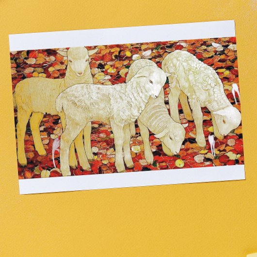 lammeren feestdagen kaart