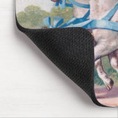  lammeren geperst in Fancy blauwe linten Muismat (Hoek)