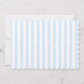 lammeren in het Baby shower Blauwe Ribbons Kaart (Achterkant)