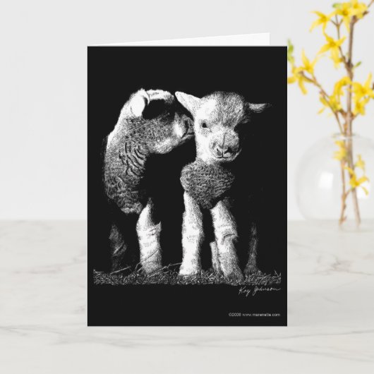 Lammeren Kaart (Gele Bloem)