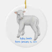  lammeren keramisch ornament (Achterkant)